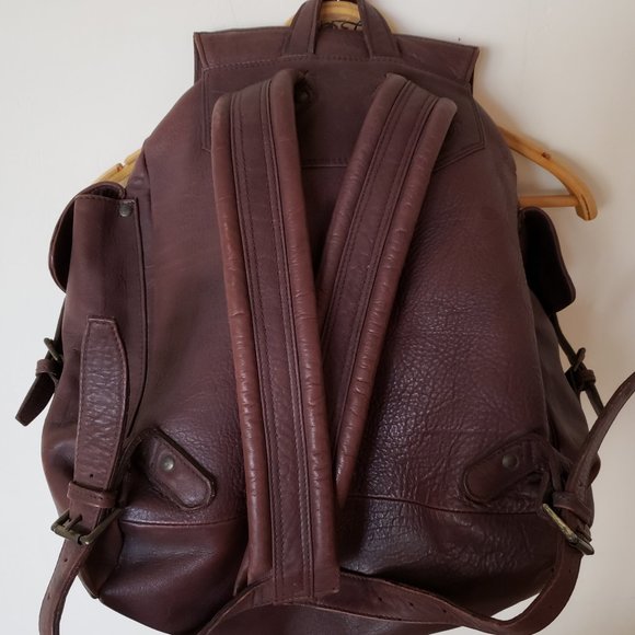 **SOLD**Ellington Heavy Duty Dark Brown Leather Unisex Backpack - Picture 2 of 9